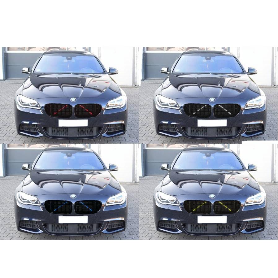 Färgade kåpor till v-brace kylarstag BMW 5-serie 2009-2017