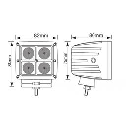 Arbeidslampe 4xLED 16 W