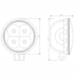 Työvalaisin 4xLED 14 W