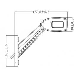 Sidomarkeringslampa KMR8 LED 12/24V
