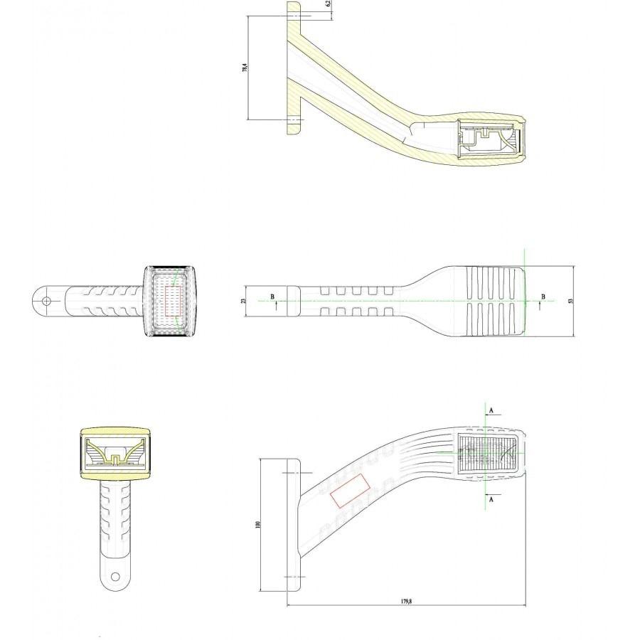 Side marker lamp LED 12/24V