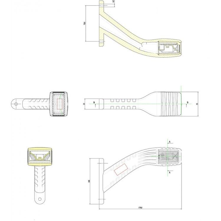 Sidemarkeringslygte LED 12/24V