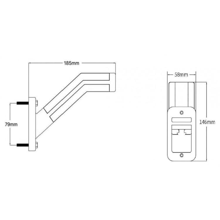 Sivuvalaisin Neon LED 12/24V