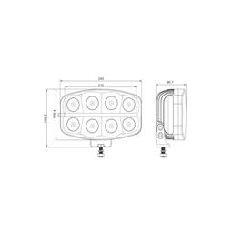 LED-valonheitin/asento 8 W, 55 W