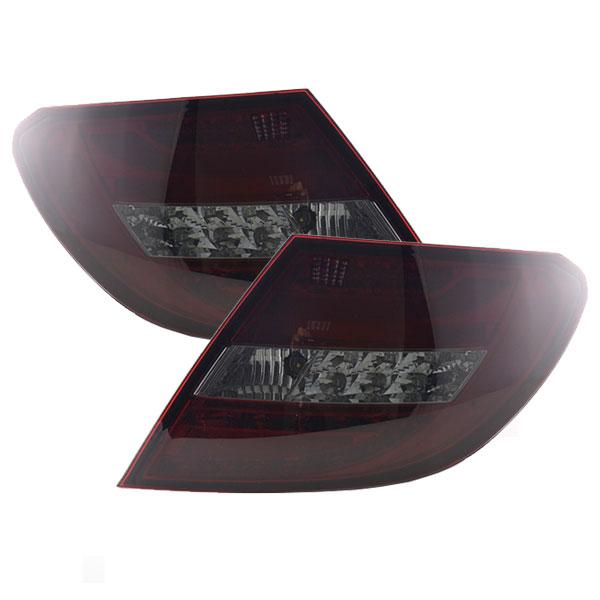 Baklampor LED röd svarta Mercedes W204