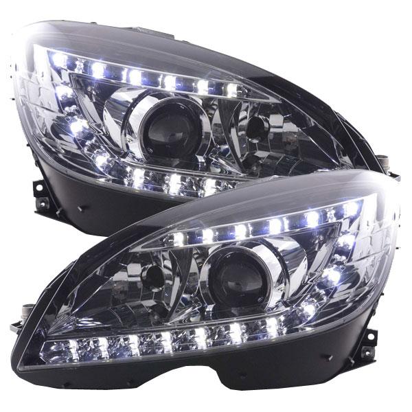 Devil Eyes Chrome Xenon Mercedes W204