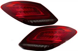 Baklampor LED röd svarta Mercedes W205
