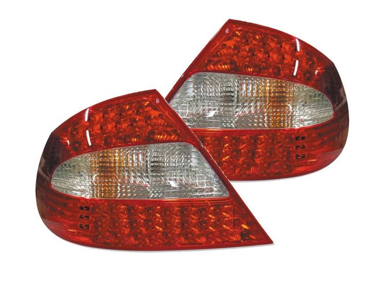 Baklampor LED Röd/Klar CLK W209