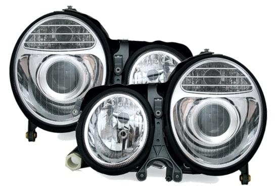 Lyskaster kromede Mercedes W210 99-02