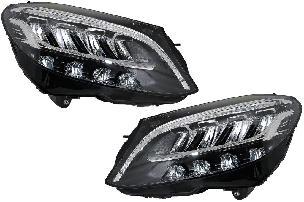 Black LED Headlights Mercedes W205