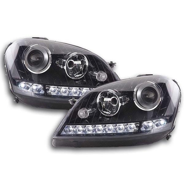 Black LED Headlights Mercedes ML