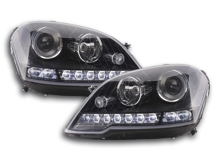 Black LED Headlights Mercedes ML