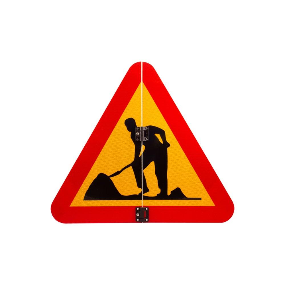 Vikbar Varningsskylt A20