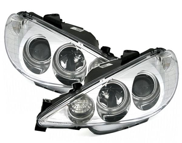 CCFL Angel Eyes kromattu Peugeot 206