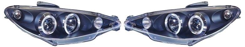 Angel Eyes Mustat Peugeot 206