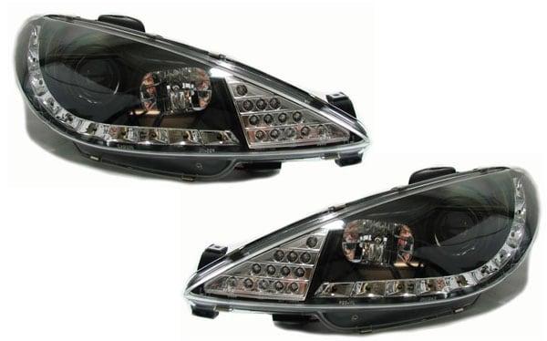Devil Eyes sorte Peugeot 206
