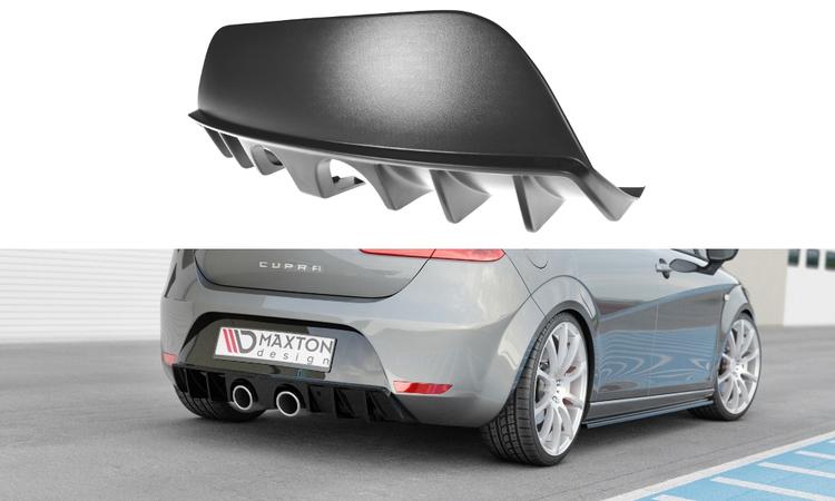 Blanksvart bakre diffusor Seat Leon 2 Cupra/FR (FL)