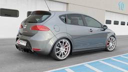 Blanksvart bakre diffusor Seat Leon 2 Cupra/FR (FL)