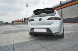 Blanksvart bakre diffusor V2 Seat Leon Mk2 Cupra/FR