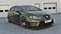 Blanksvart cupspoiler V1 Seat Leon Mk2 Cupra/FR (FL)
