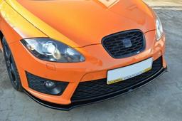 Blanksvart cupspoiler V2 Seat Leon Mk2 Cupra/FR (FL)