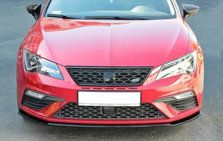 Blanksvart cupspoiler V2 Seat Leon mk3 Cupra/FR (FL)