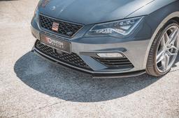Blanksvart cupspoiler V4 Seat Leon mk3 Cupra/FR (FL)