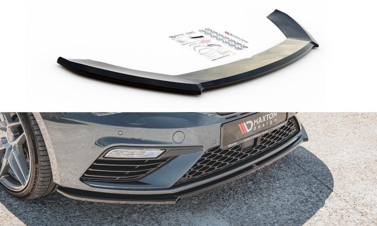 Blanksvart cupspoiler V4 Seat Leon mk3 Cupra/FR (FL)