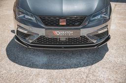 Blanksvart cupspoiler V5 Seat Leon mk3 Cupra/FR (FL)