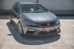 Blanksvart cupspoiler V7 Seat Leon mk3 Cupra/FR (FL)