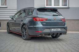 Blanksvart bakre diffusor V1 Seat Leon mk3 Cupra (FL) Sportstourer