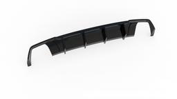 Blanksvart bakre diffusor V2 Seat Leon mk3 Cupra ST (FL)