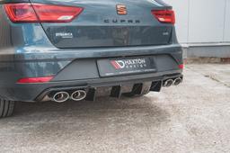 Blanksvart bakre diffusor V3 Seat Leon mk3 Cupra ST (FL)