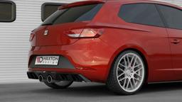 Blanksvart bakre diffusor V2 Seat Leon mk3 Cupra (FL) Hatchback