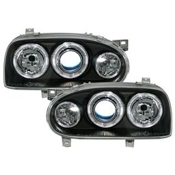 Angeleyes lyskastere sort VW Golf