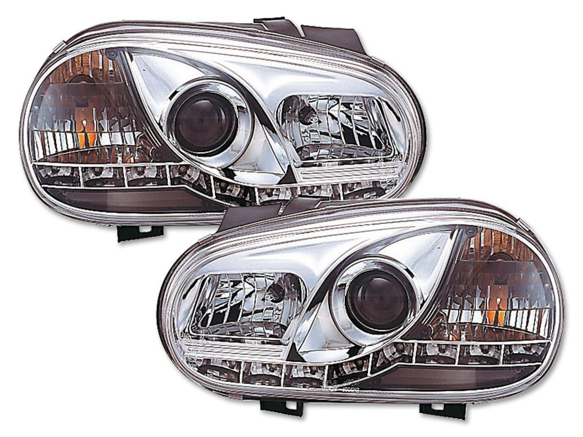 Chrome Headlights LED VW Golf