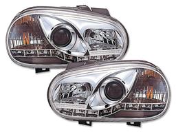 Chrome Headlights LED VW Golf