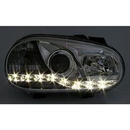 Chrome Headlights LED VW Golf