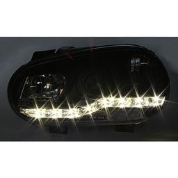 Black Headlights LED VW Golf