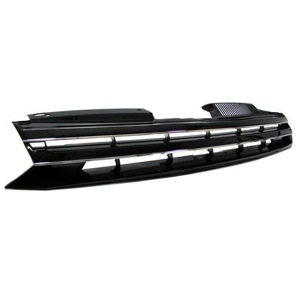 Emblemlös svart / krom grill VW Golf 6