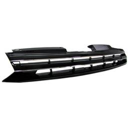 Emblemlös svart / krom grill VW Golf 6