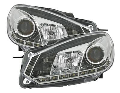 Chrome LED Headlights Golf 6