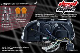 Devil Eyes sort VW Passat 3BG