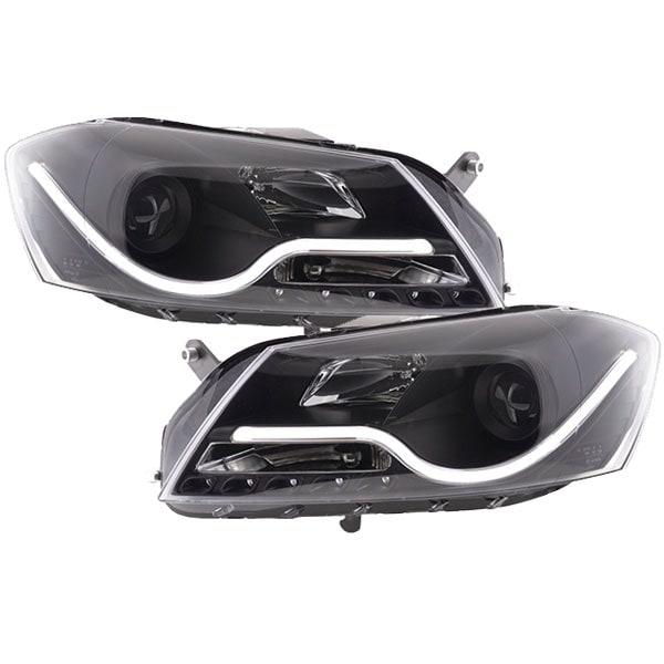 LED lyskastere sort VW Passat B7