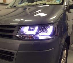 Chrome TFL Headlights Transporter T5
