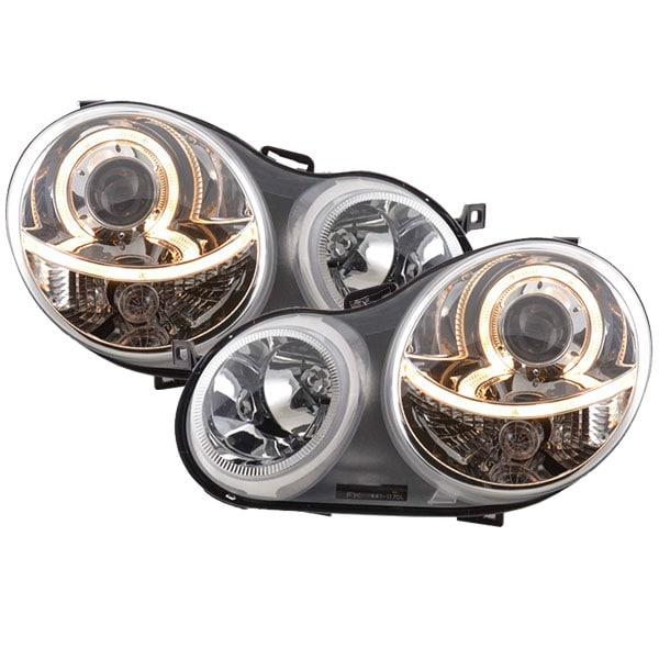 Forlygter krom Angel Eyes VW Polo