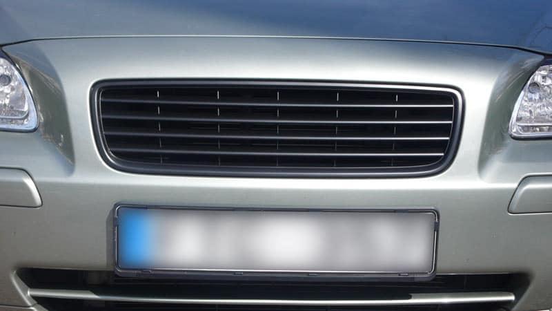 som passar Volvo Grill Svart Emblemlös