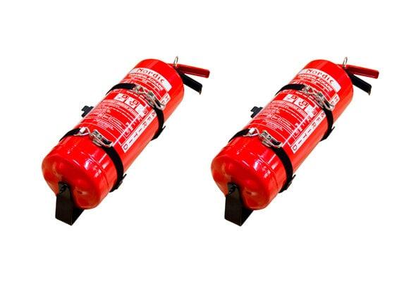 Brandsläckare 2 st 6KG + 2 st Hållare