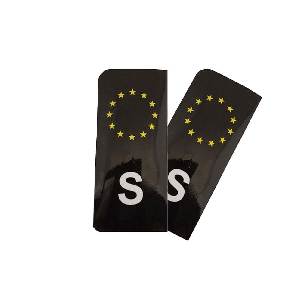 Blanksvarta Nummerplåtsdekaler