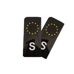 Blanksvarta Nummerplåtsdekaler